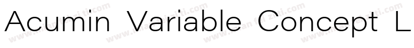 Acumin Variable Concept Light字体转换